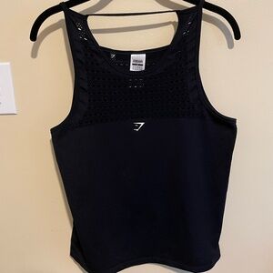 Womens Medium Black Patterned Gymshark Tank